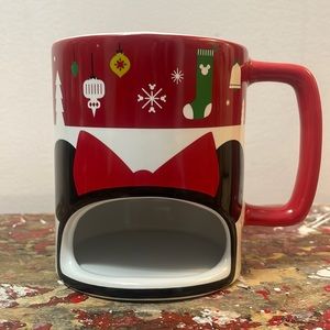 Disney Store Minnie Mouse Christmas Holder Cookie Mug